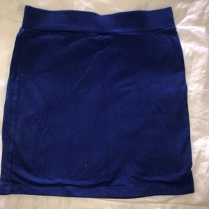 BLUE STRETCHY PENCIL SKIRT